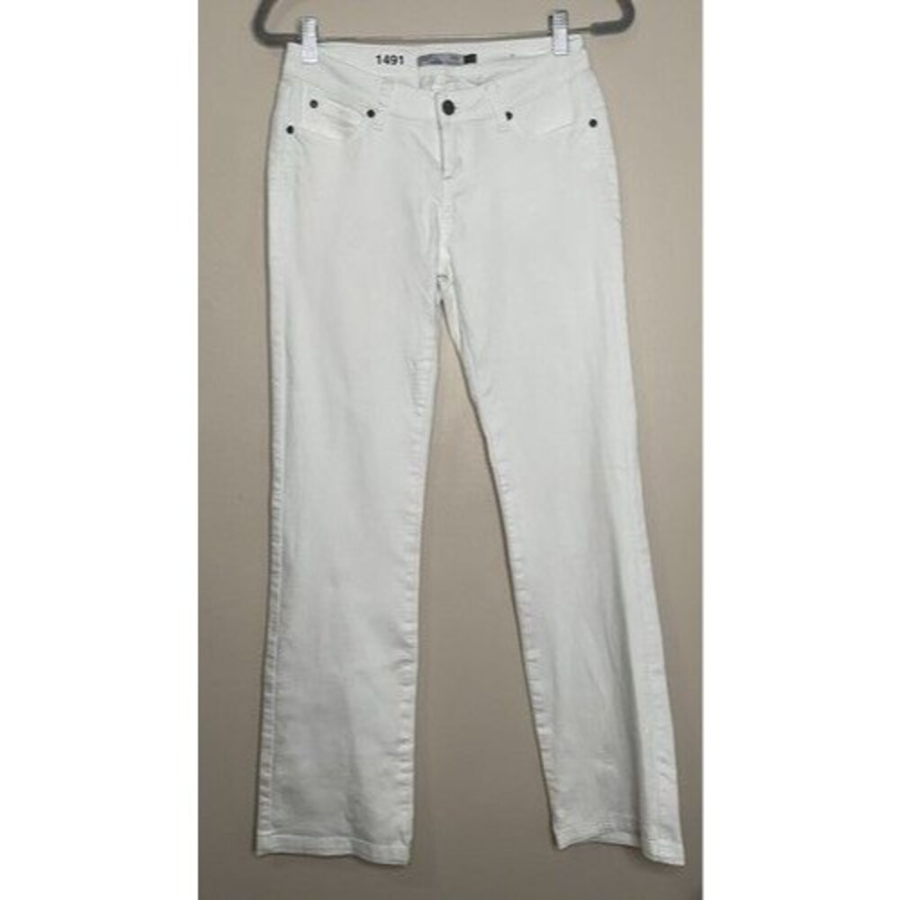 Prana White Mid Rise Stretch Straight Leg Kayla Jeans Women Size 2/26